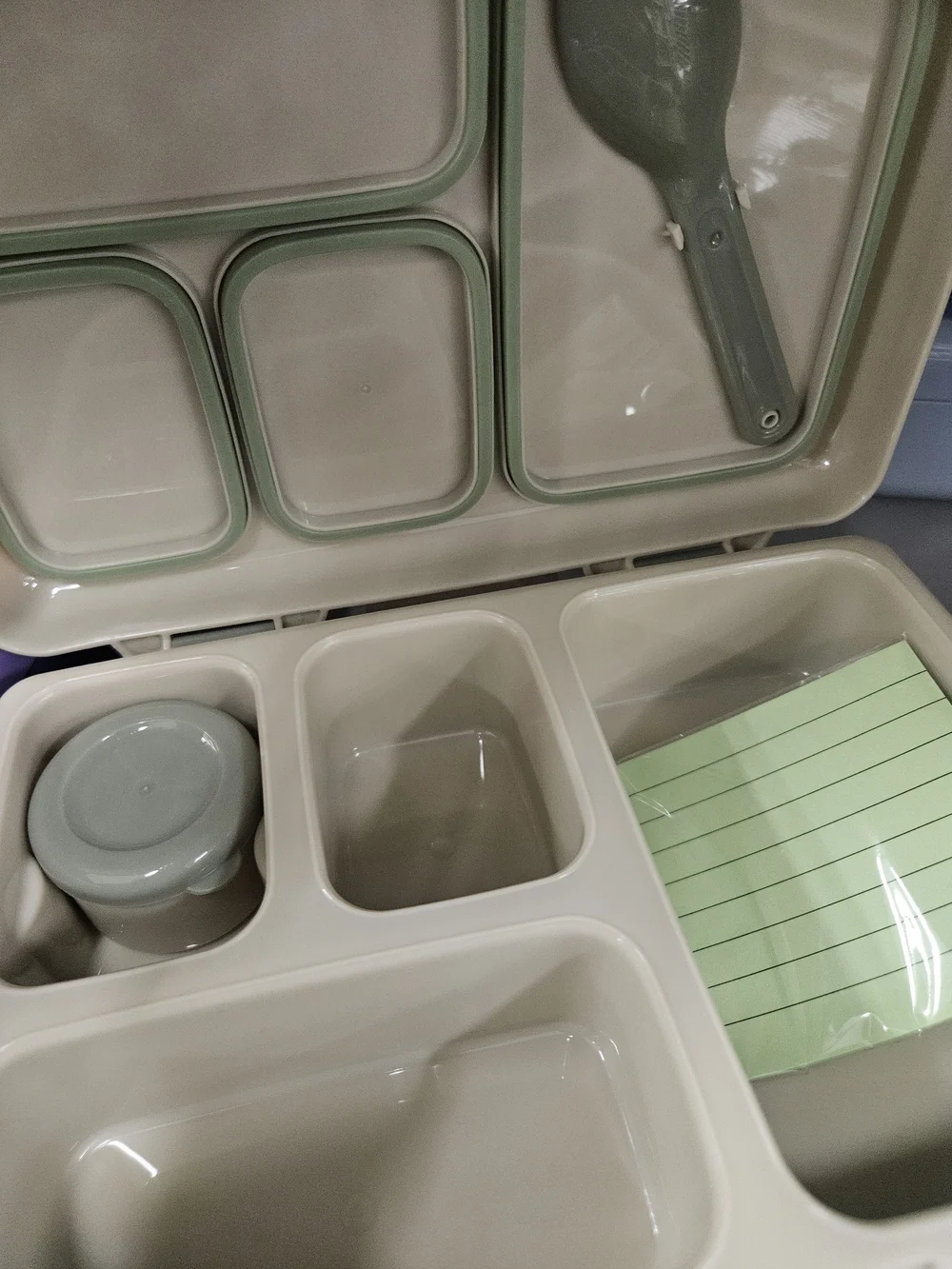 Bento Plaid Lunch Box - Brown & Cream